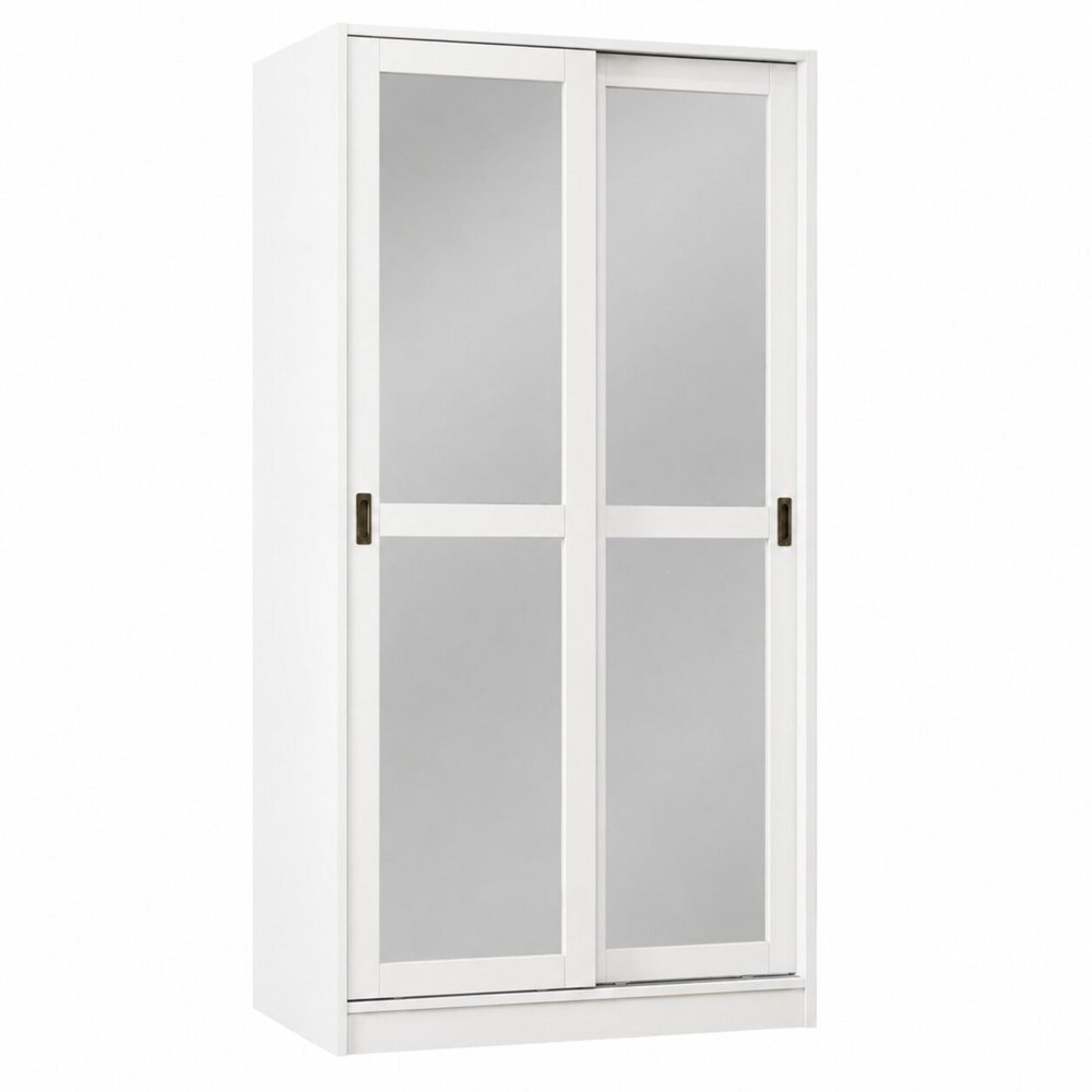 72" White Solid Wood Mirrored Two Door Combo Dresser HomeRoots