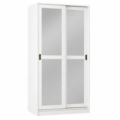 72" White Solid Wood Mirrored Two Door Combo Dresser HomeRoots
