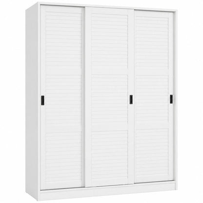 72" White Solid Wood Three Door Combo Dresser HomeRoots