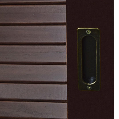 72" Dark Brown Solid Wood Three Door Combo Dresser HomeRoots