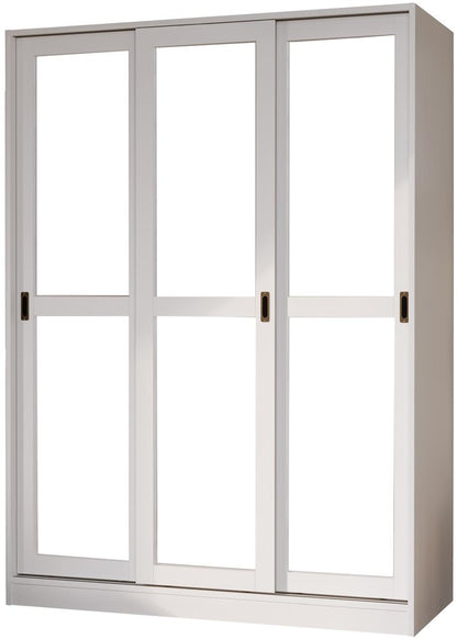 72" White Solid Wood Mirrored Two Door Combo Dresser HomeRoots
