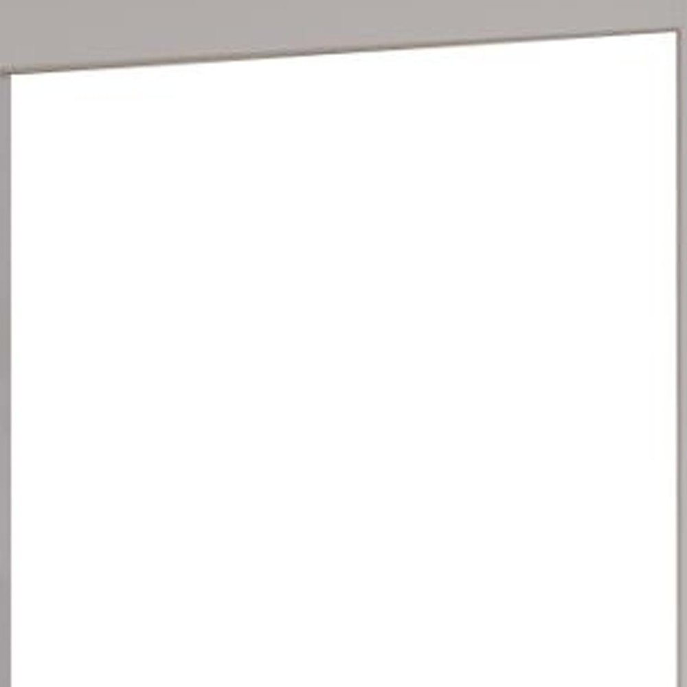 72" White Solid Wood Mirrored Two Door Combo Dresser — view 12