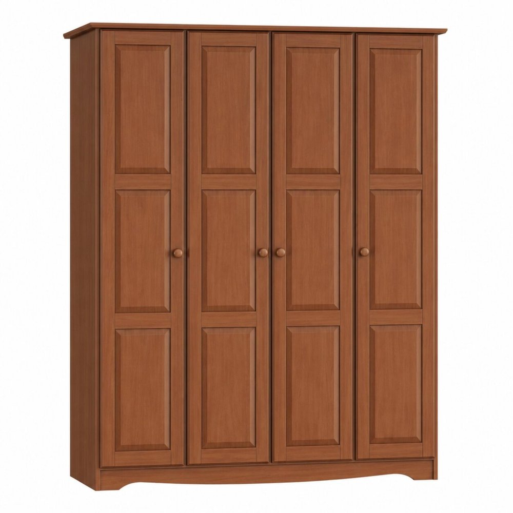 72" Dark Brown Solid Wood Four Door Combo Dresser HomeRoots