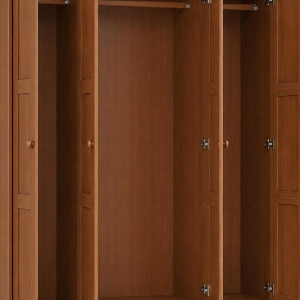 72" Dark Brown Solid Wood Four Door Combo Dresser HomeRoots