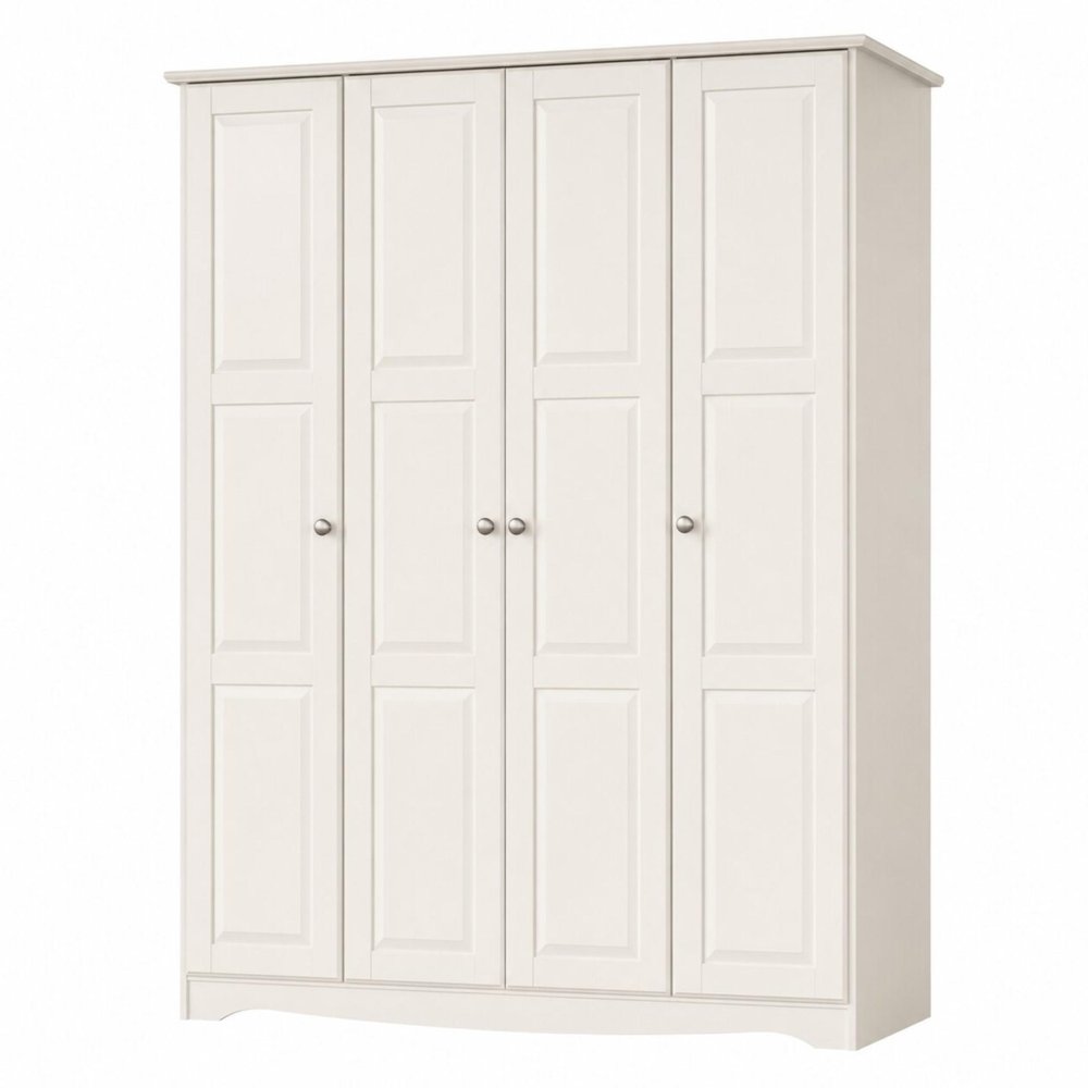 72" Coffee Solid Wood Four Door Combo Dresser — view 9