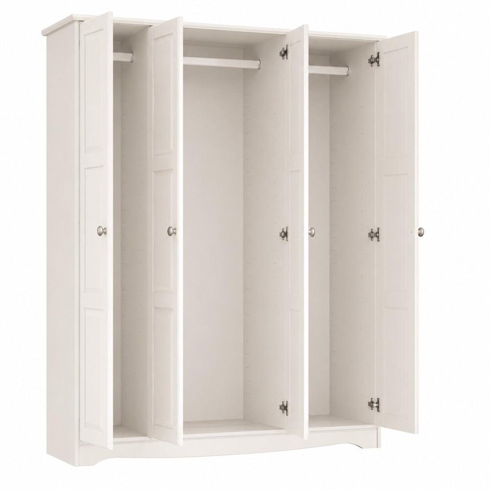 72" Coffee Solid Wood Four Door Combo Dresser — view 4