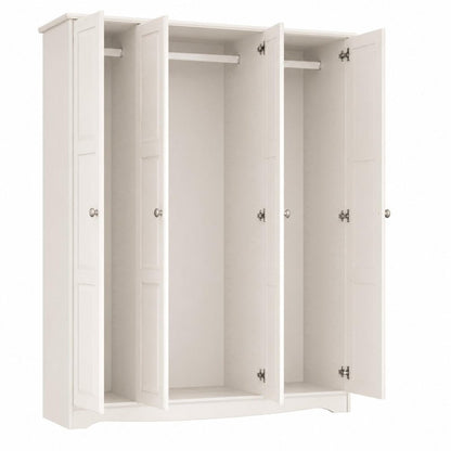 72" Coffee Solid Wood Four Door Combo Dresser HomeRoots