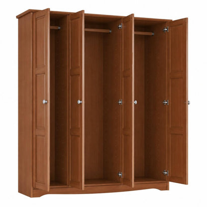 72" Coffee Solid Wood Four Door Combo Dresser HomeRoots