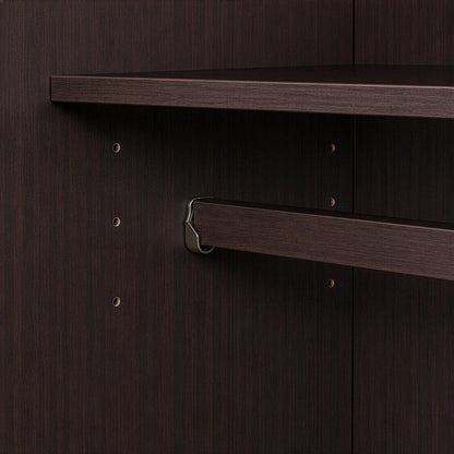 72" Dark Brown Solid Wood Four Door Combo Dresser HomeRoots