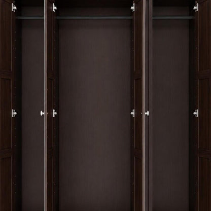 72" Dark Brown Solid Wood Four Door Combo Dresser HomeRoots