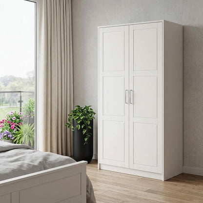72" White Solid Wood Two Door Combo Dresser HomeRoots