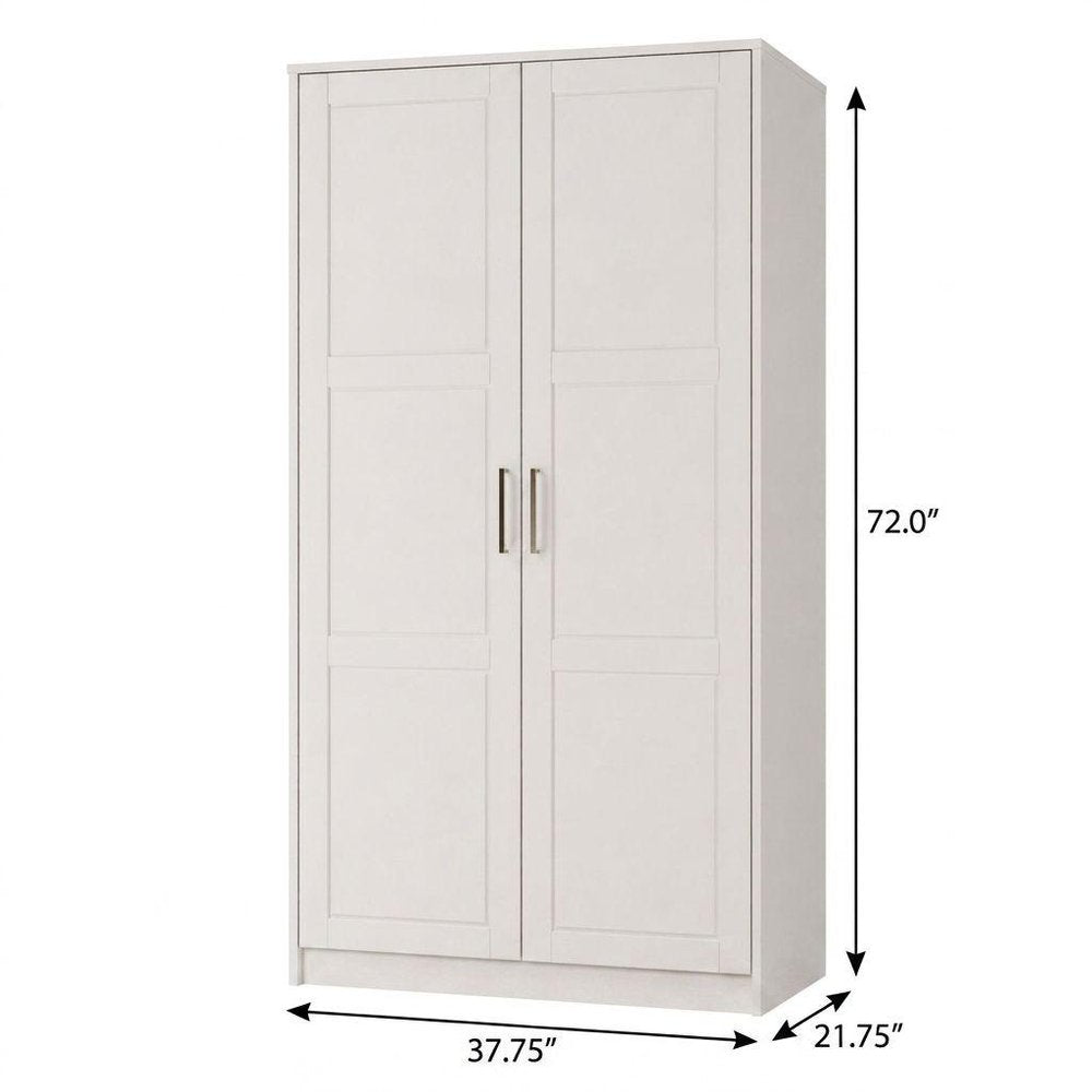 72" White Solid Wood Two Door Combo Dresser HomeRoots