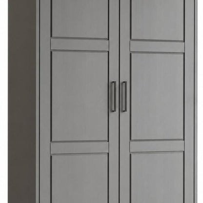 72" Gray Solid Wood Two Door Combo Dresser HomeRoots