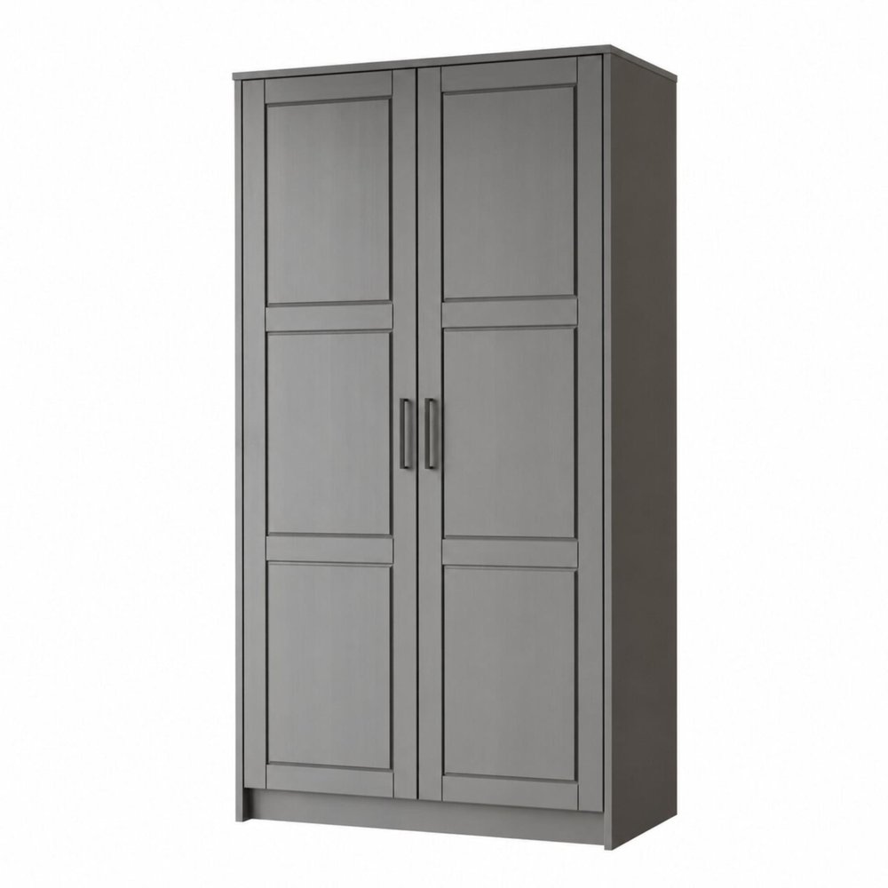 72" Gray Solid Wood Two Door Combo Dresser HomeRoots