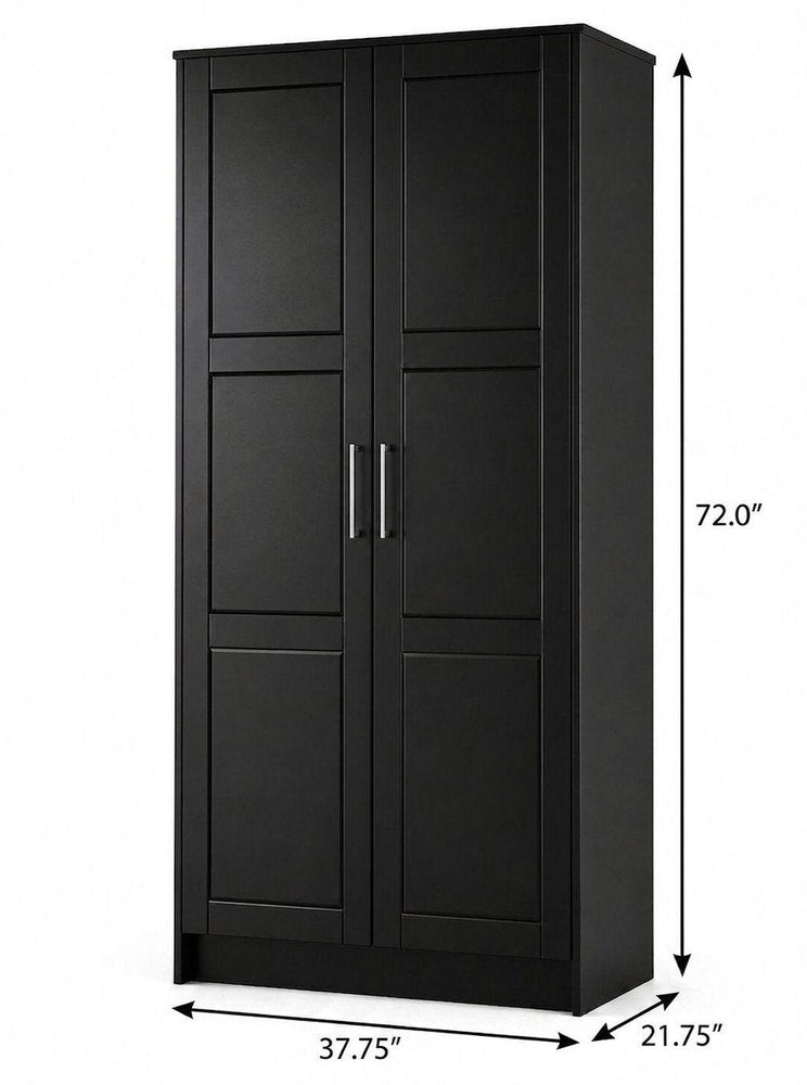 72" White Solid Wood Two Door Combo Dresser — view 12
