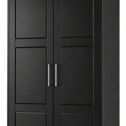 72" White Solid Wood Two Door Combo Dresser