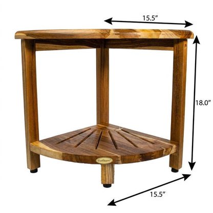 16" Brown Solid Wood Bathroom Shelves HomeRoots