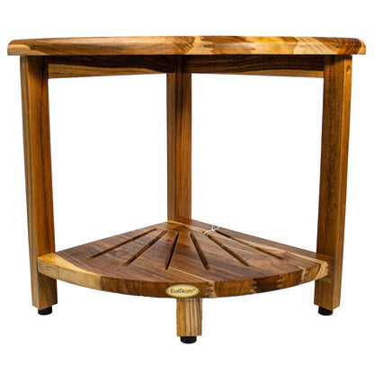 13" Brown Solid Wood Bathroom Shelves HomeRoots