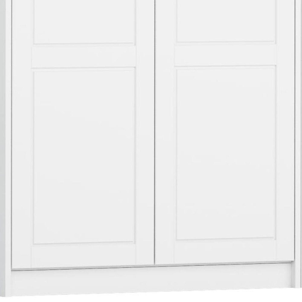 72" White Solid Wood Four Door Combo Dresser HomeRoots