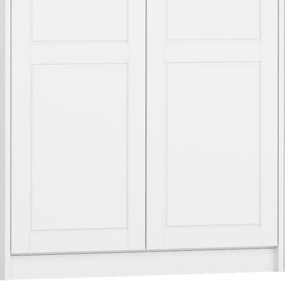 72" White Solid Wood Four Door Combo Dresser HomeRoots
