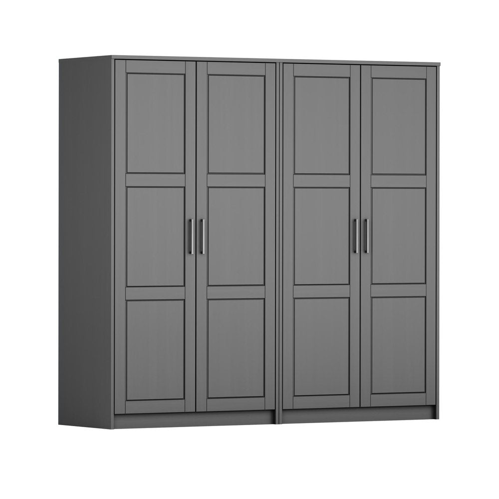72" White Solid Wood Four Door Combo Dresser — view 11