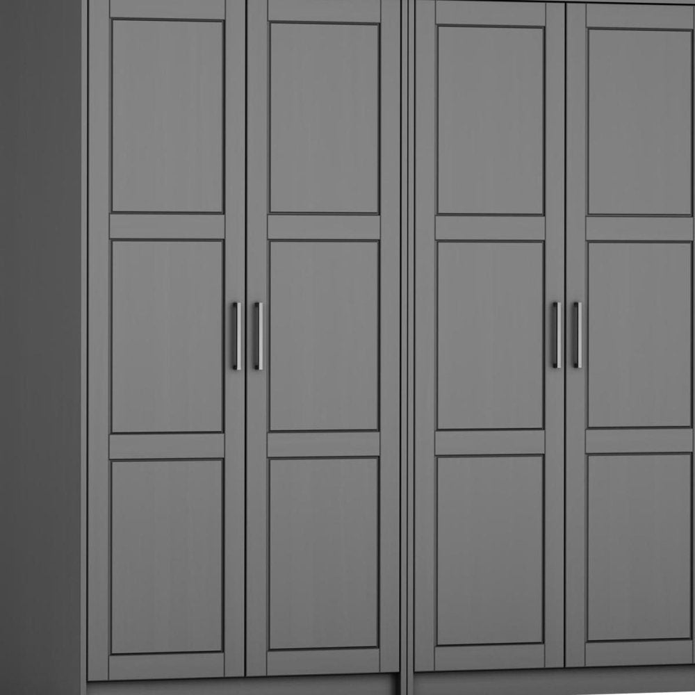 72" White Solid Wood Four Door Combo Dresser HomeRoots