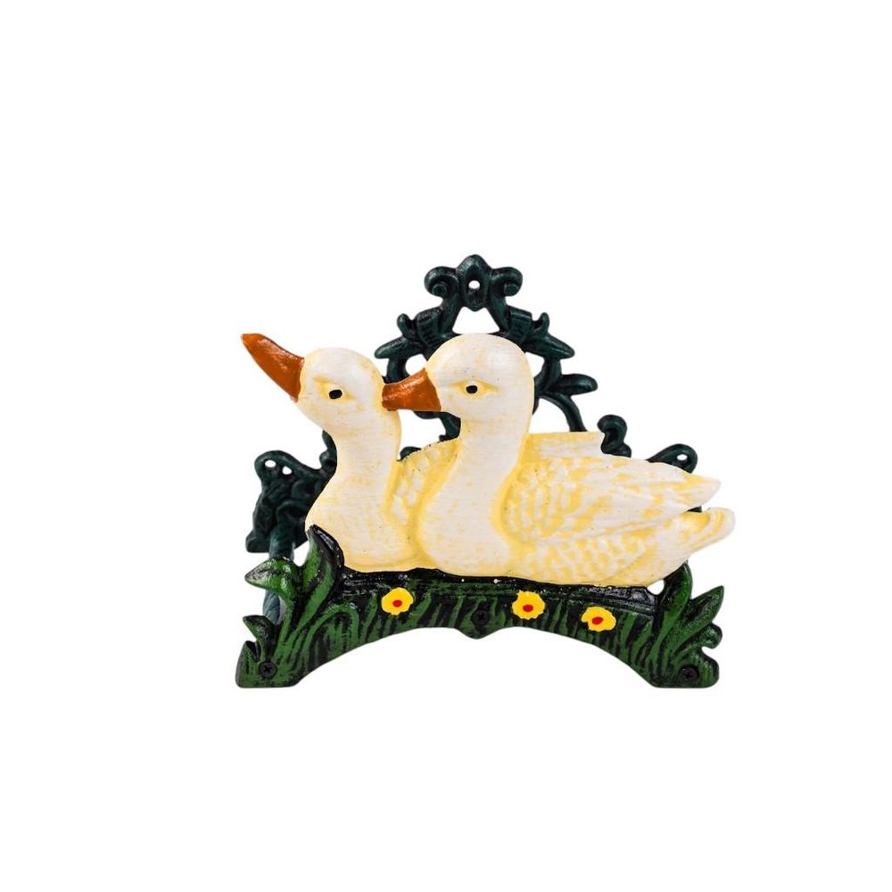 8" Black And Yellow Iron Ducklings Garden Hose Hanger — view 3