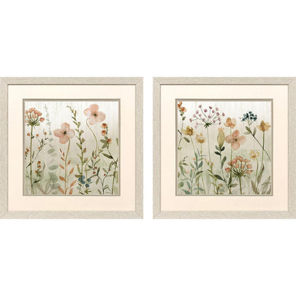 Set Of Two Fall Sketchbook Distressed White Framed Wall Art HomeRoots