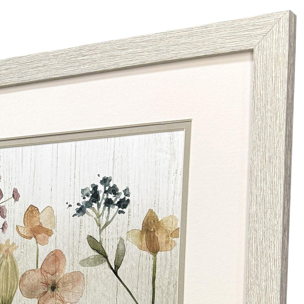 Set Of Two Fall Sketchbook Distressed White Framed Wall Art — view 3