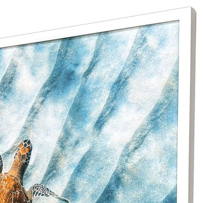 Sandbar Sea Turtle White Framed Wall Art HomeRoots