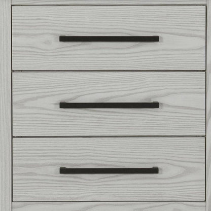 24" Beige Wood Two Drawer Nightstand