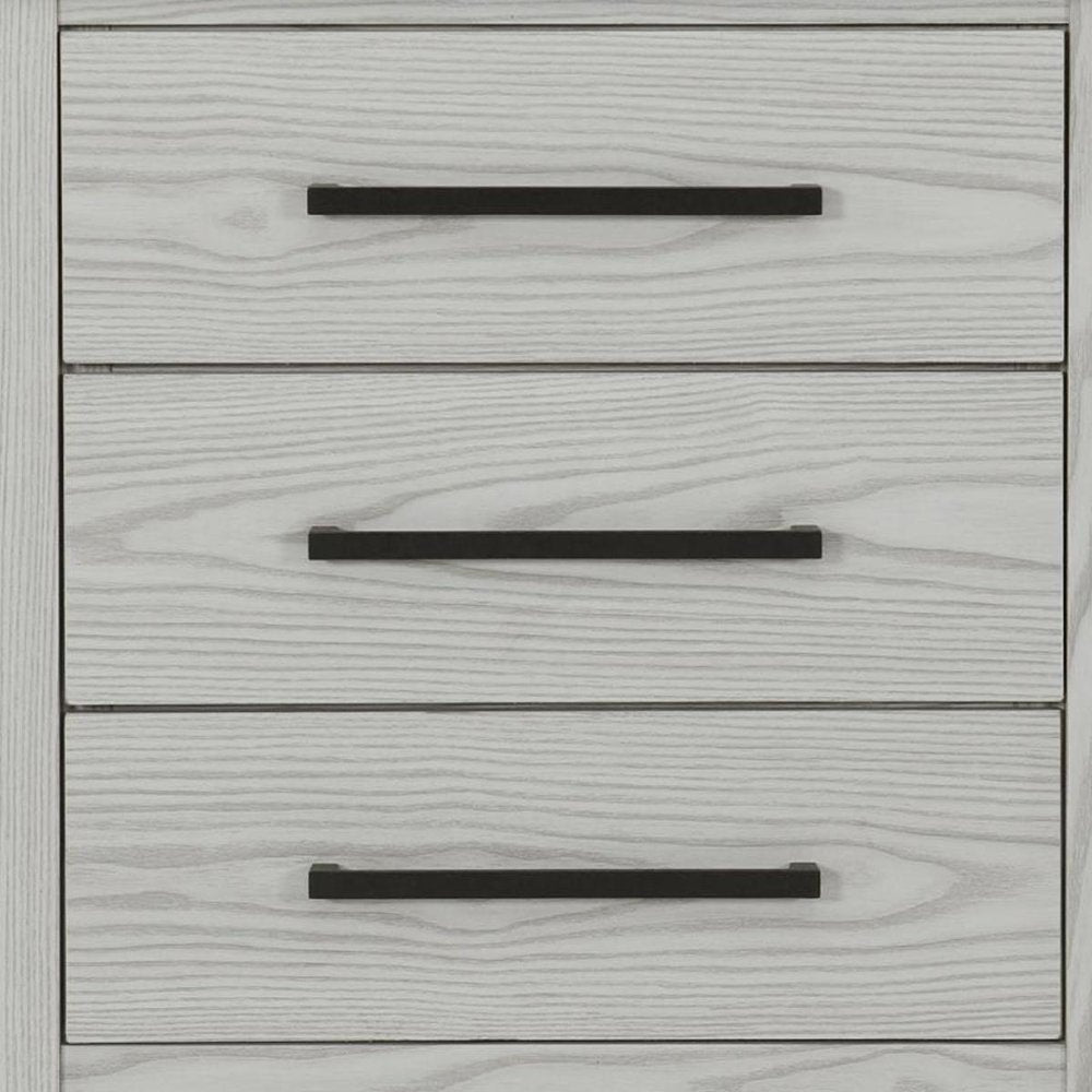 24" Beige Wood Two Drawer Nightstand HomeRoots