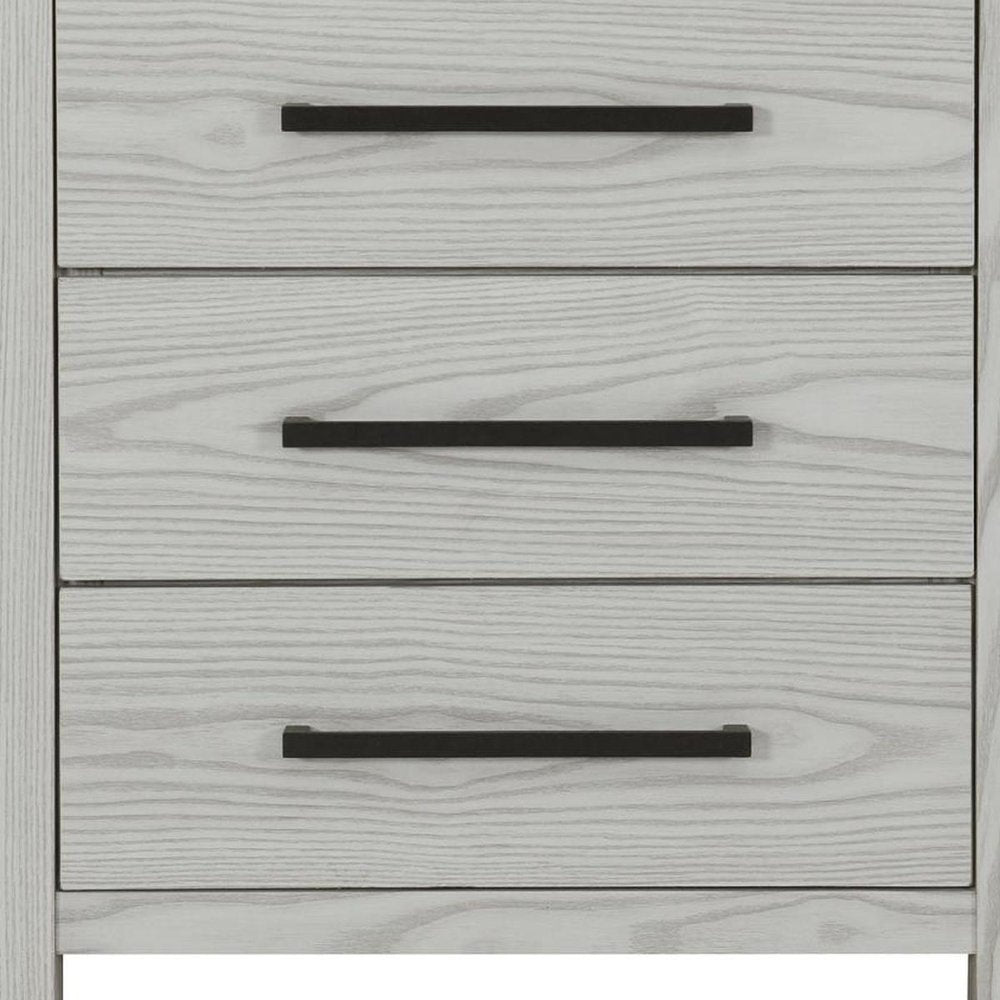 24" Beige Wood Two Drawer Nightstand HomeRoots
