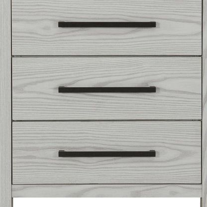 24" Beige Wood Two Drawer Nightstand HomeRoots