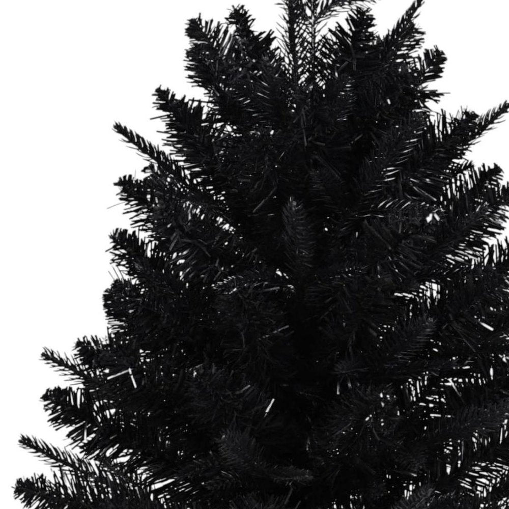 2' Black Full Fir Christmas Tree With Burlap Base — view 5