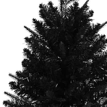 2' Black Full Fir Christmas Tree With Burlap Base