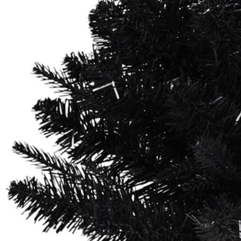 2' Black Full Fir Christmas Tree With Burlap Base