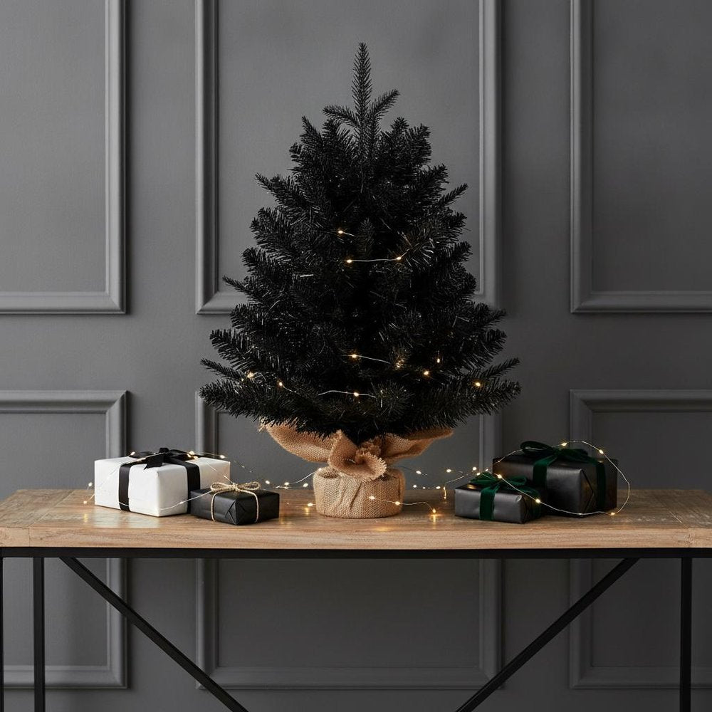 2' Black Full Fir Christmas Tree HomeRoots