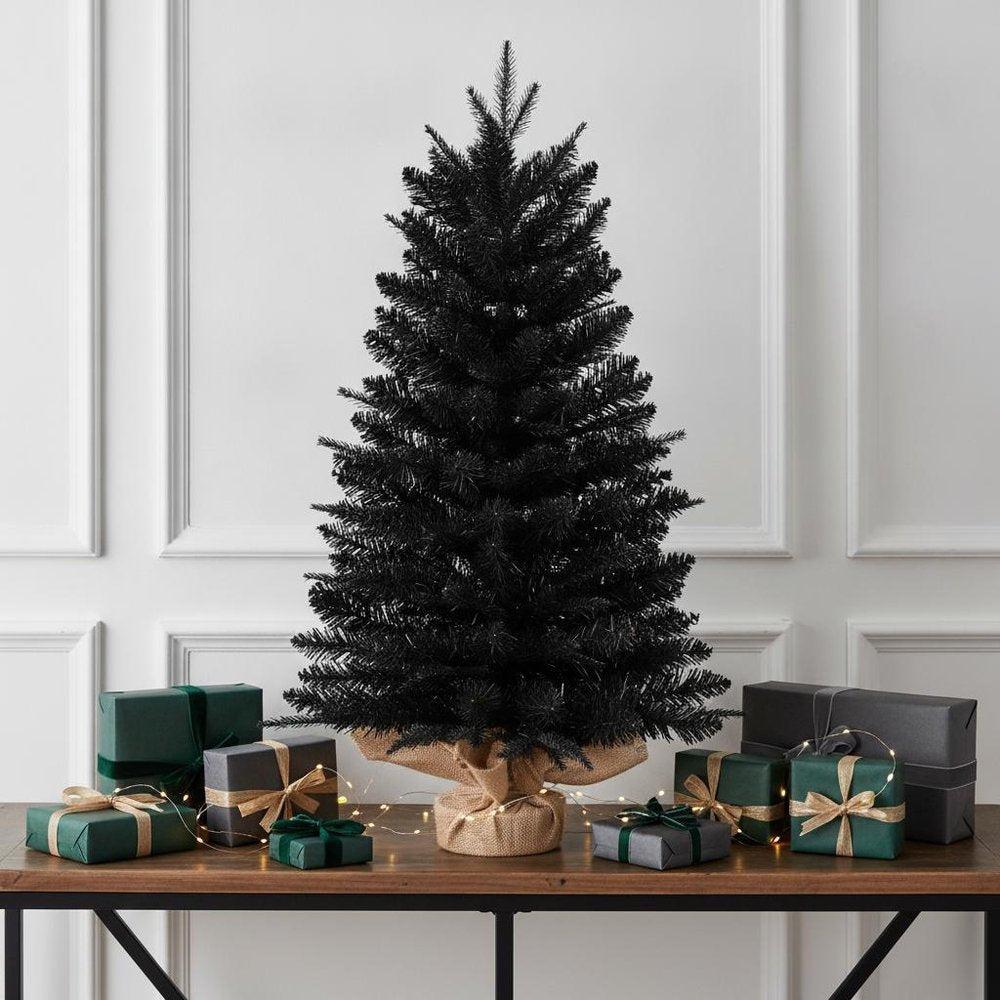 2' Black Full Fir Christmas Tree HomeRoots