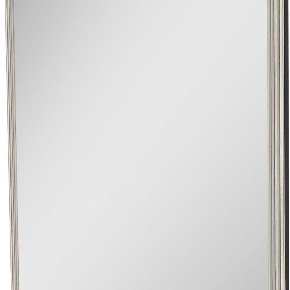 38" X 26" Silver Wood Framed Accent Mirror — view 4