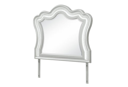 42" X 50" Silver Wood Crowned Top Lighted Dresser Mount Framed HomeRoots