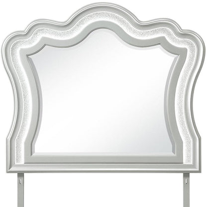 42" X 50" Silver Wood Crowned Top Lighted Dresser Mount Framed