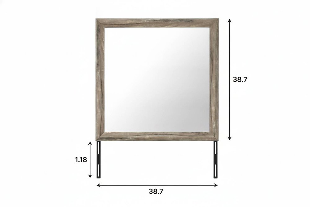 39" X 39" Brown Wood Dresser Mount Framed HomeRoots