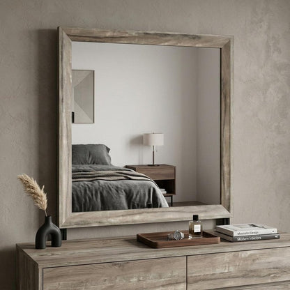 39" X 39" Brown Wood Dresser Mount Framed HomeRoots