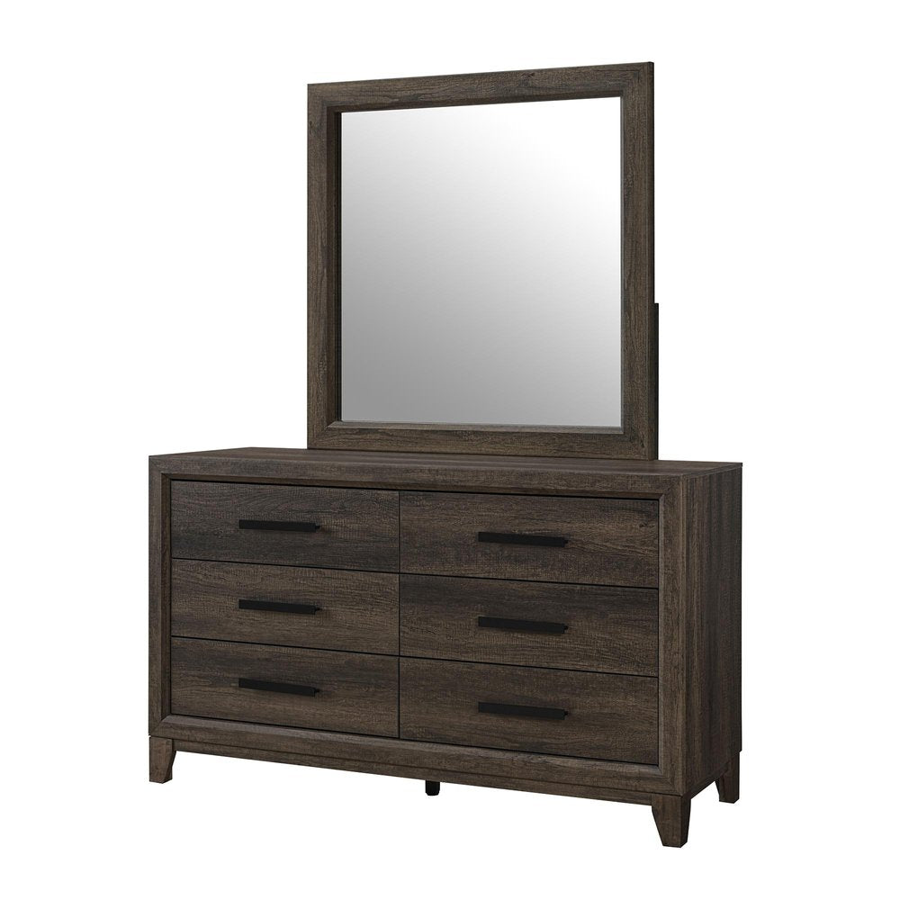 40" X 40" Dark Brown Wood Dresser Mount Framed — view 9