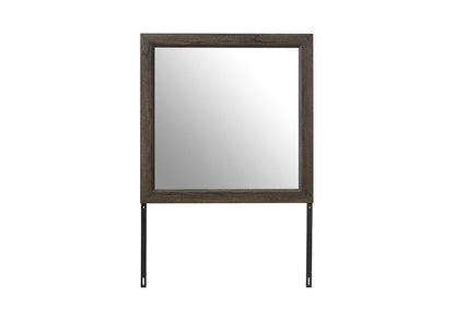 40" X 40" Dark Brown Wood Dresser Mount Framed