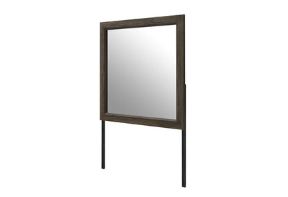 40" X 40" Dark Brown Wood Dresser Mount Framed