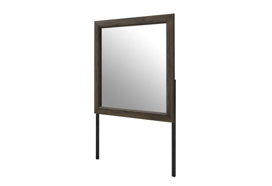 40" X 40" Dark Brown Wood Dresser Mount Framed