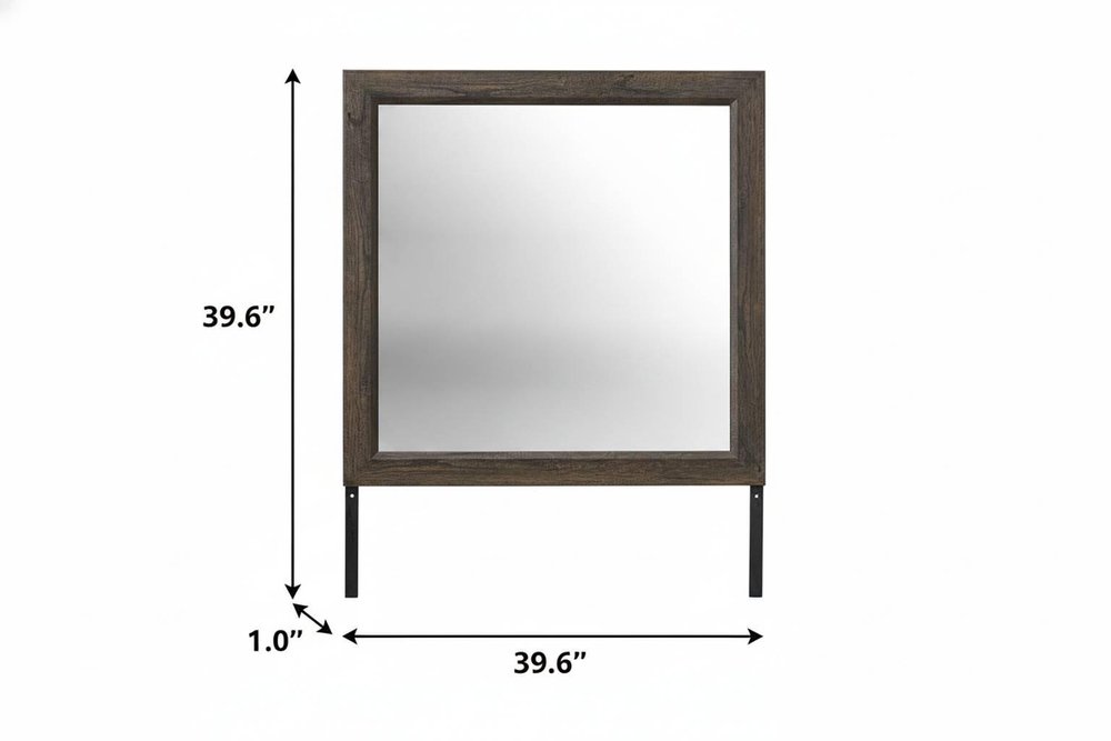 40" X 40" Dark Brown Wood Dresser Mount Framed HomeRoots