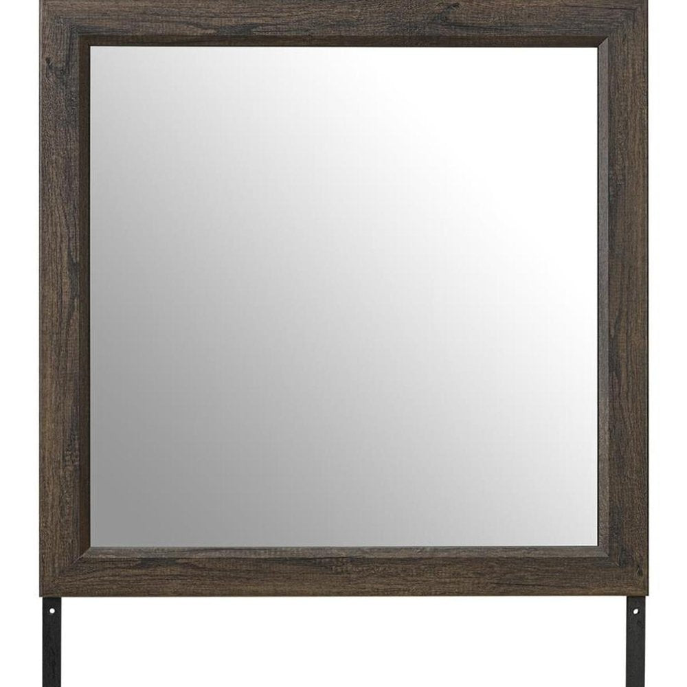 40" X 40" Dark Brown Wood Dresser Mount Framed HomeRoots
